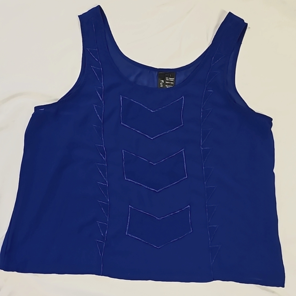 Royal Blue Summer Tank Top pullover.